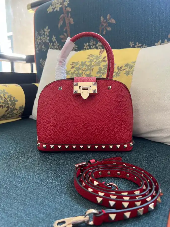GARAVANI Rockstud Grained Calfskin Handbag