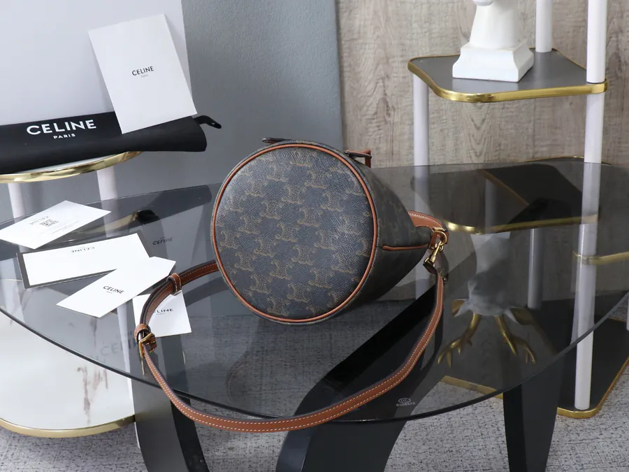 TRIOMPHE Leather Tote with Handles and Straps