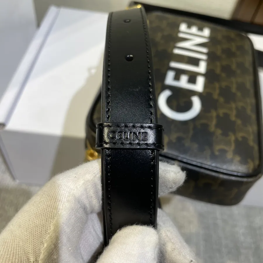 CL Signature Print Postman Bag, Classic Print + Leather, Adjustable Strap, 23*14.5*4cm