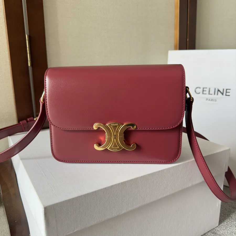 Celine Teen Triomphe Bag Iconic Logo, Timeless Elegance