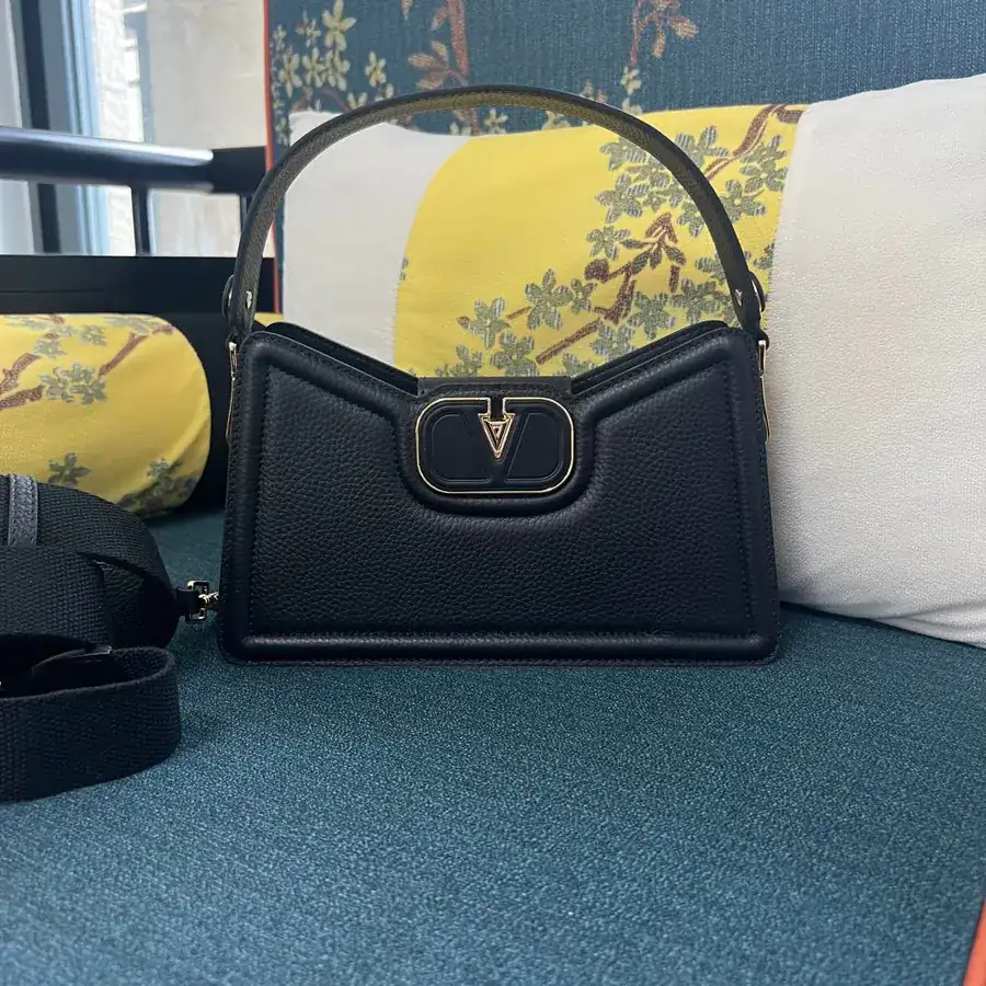 GARAVANI Grained Calfskin Handbag with VLOGO Signature