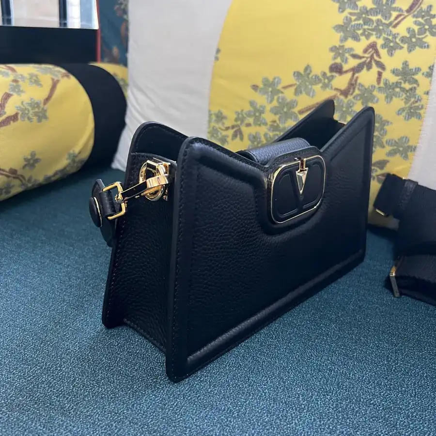 GARAVANI Grained Calfskin Handbag with VLOGO Signature