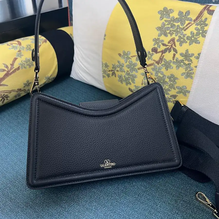 GARAVANI Grained Calfskin Handbag with VLOGO Signature