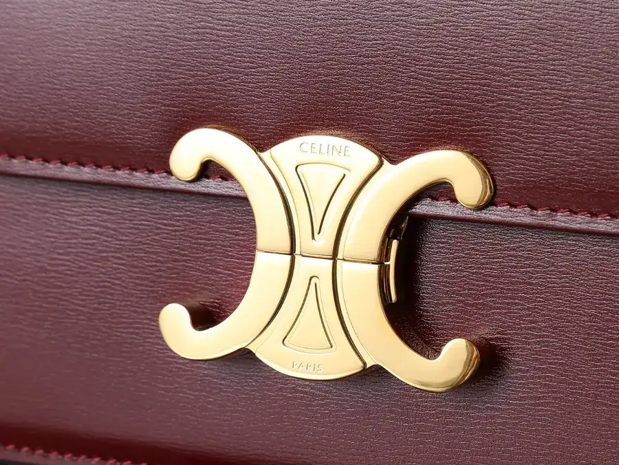TRIOMPHE Small Calfskin Handbag with Premium Hardware
