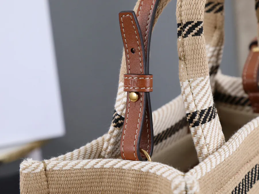 CABAS THAIS Small Triome Stripe Canvas Tote