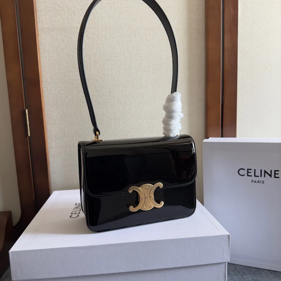 Celine 24 Garance漆面牛皮手袋
