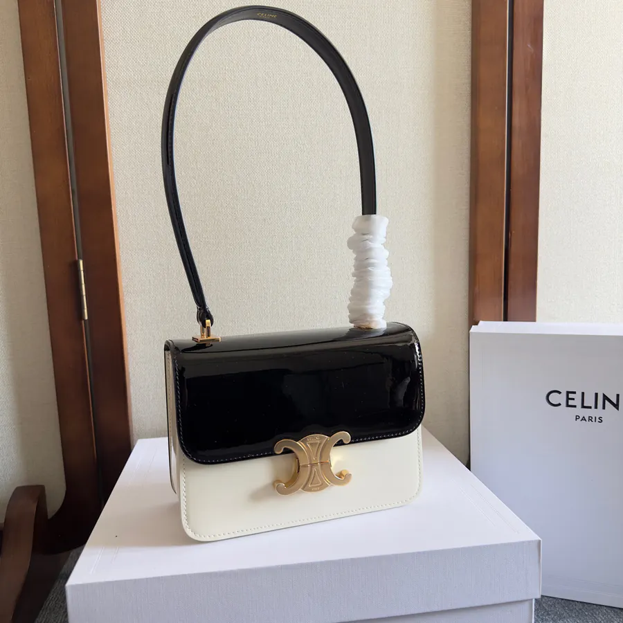Celine 24 Garance漆面牛皮手袋