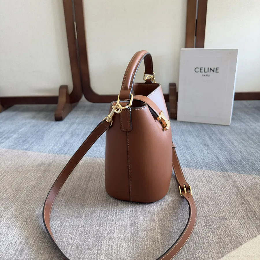 CE New Mini Bucket Bag with Gold Triomphe Logo