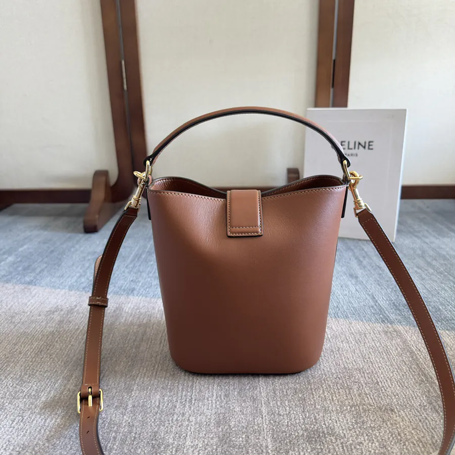 CE New Mini Bucket Bag with Gold Triomphe Logo