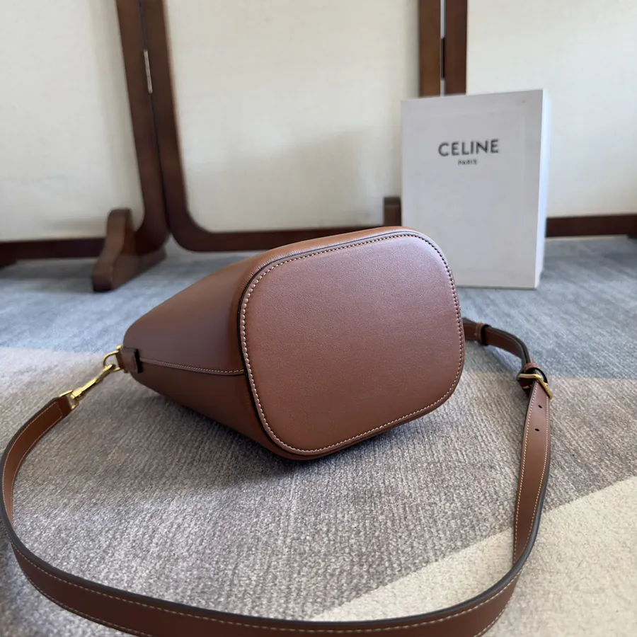 CE New Mini Bucket Bag with Gold Triomphe Logo