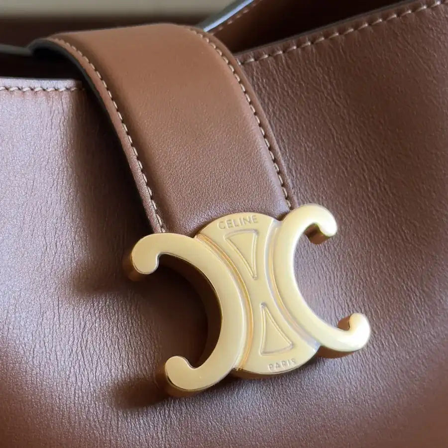 CE New Mini Bucket Bag with Gold Triomphe Logo
