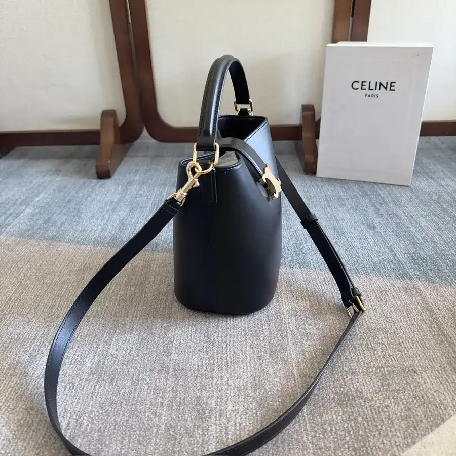 CE New Mini Bucket Bag with Gold Triomphe Logo