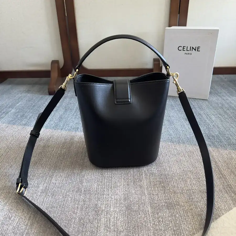 CE New Mini Bucket Bag with Gold Triomphe Logo
