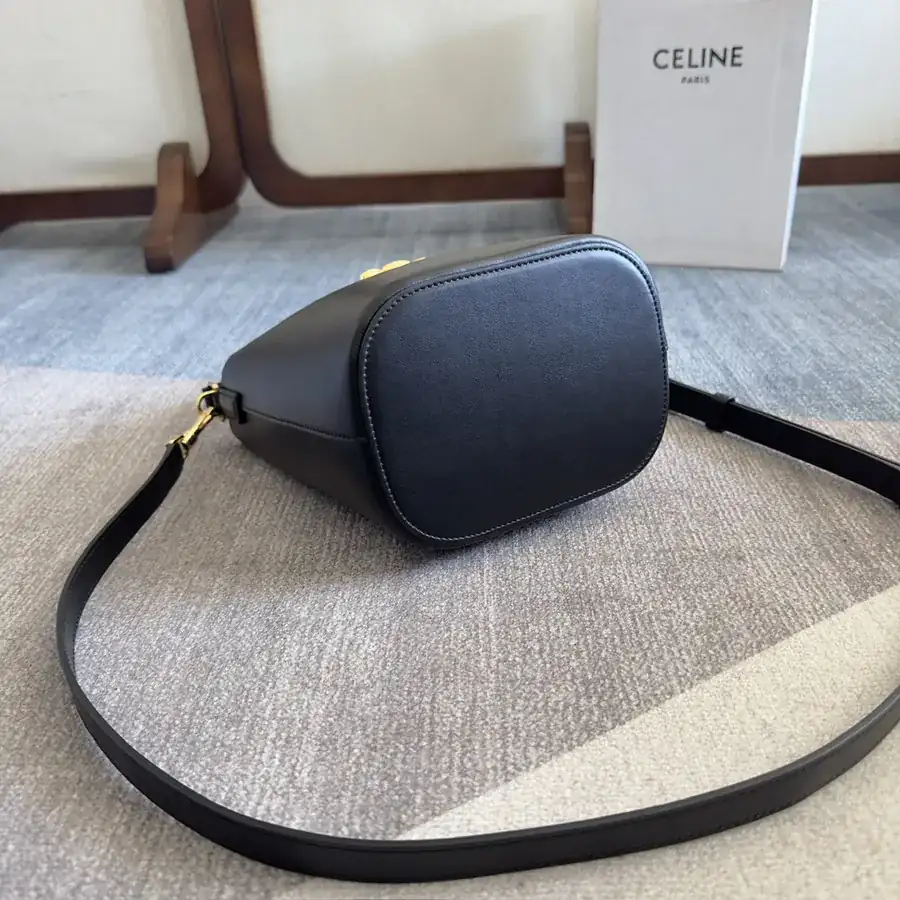 CE New Mini Bucket Bag with Gold Triomphe Logo