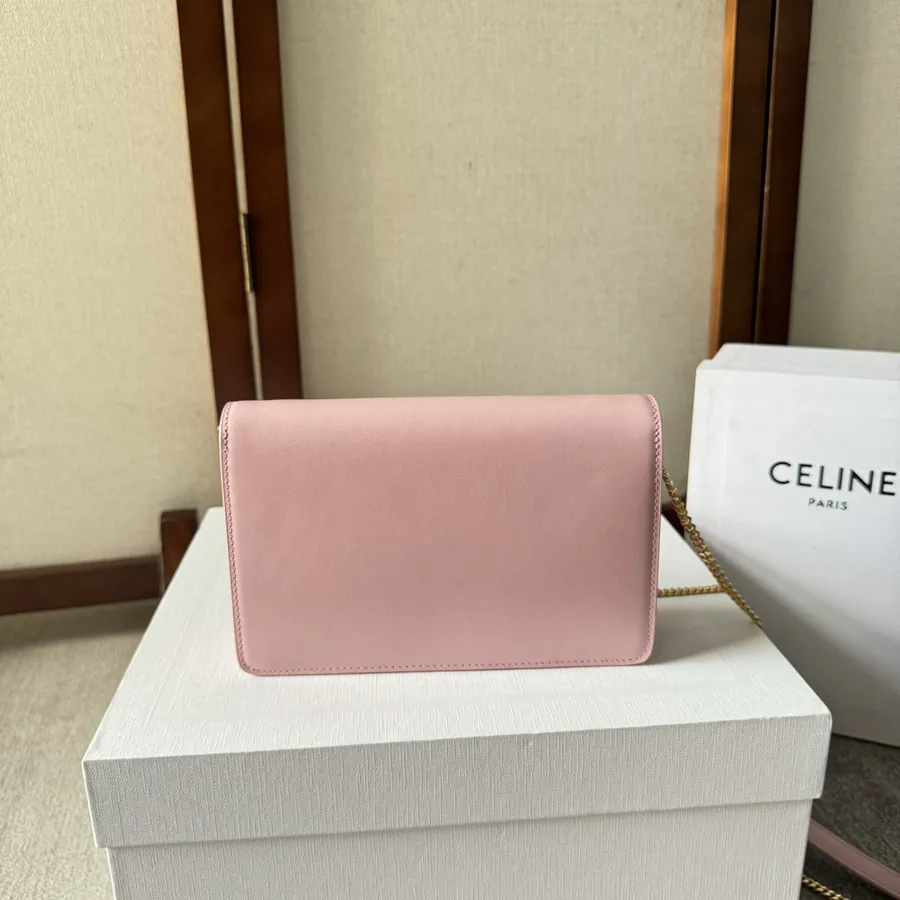 CELIN* Cuir Triomphe Envelope Bag with Chain Details