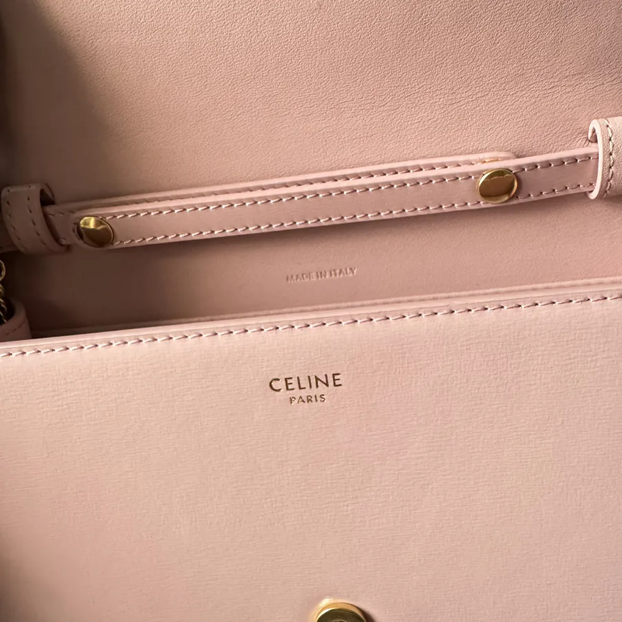 CELIN* Cuir Triomphe Envelope Bag with Chain Details