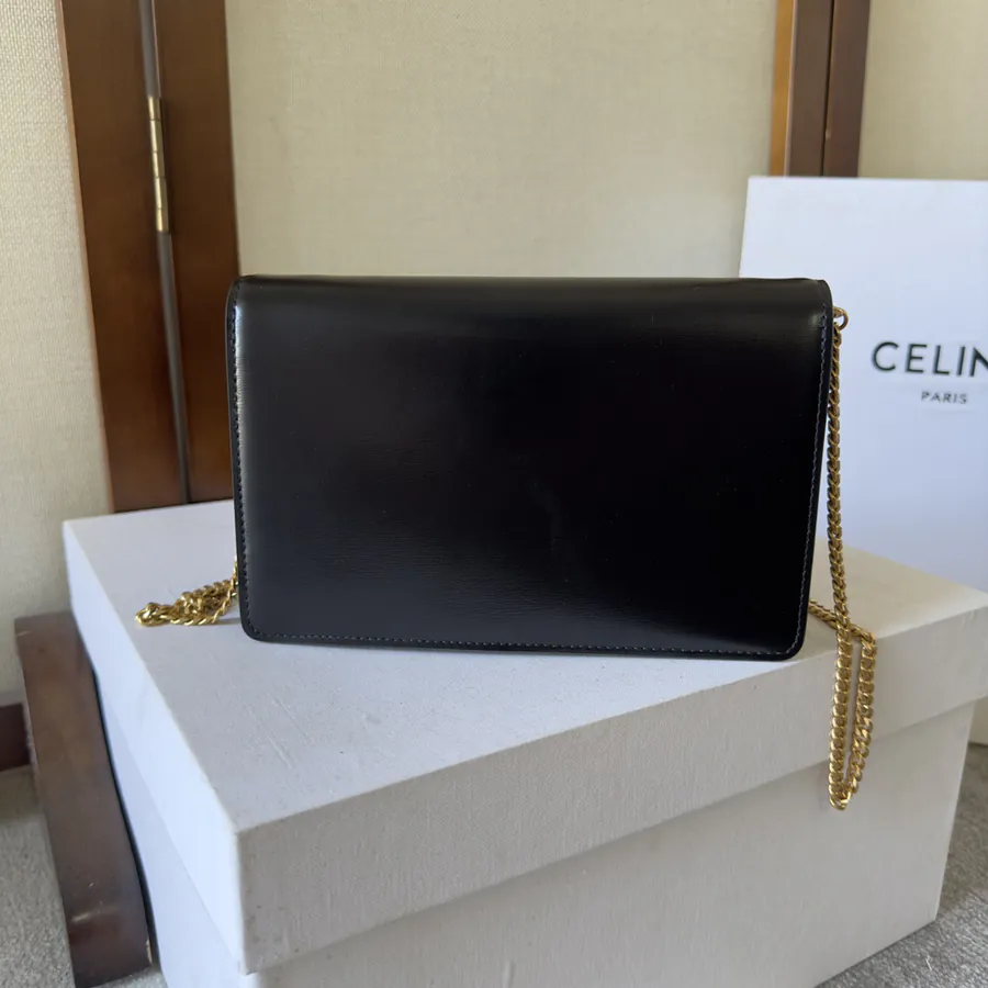 CELIN* CUIR TRIOMPHE Logo Embossed Leather WOC
