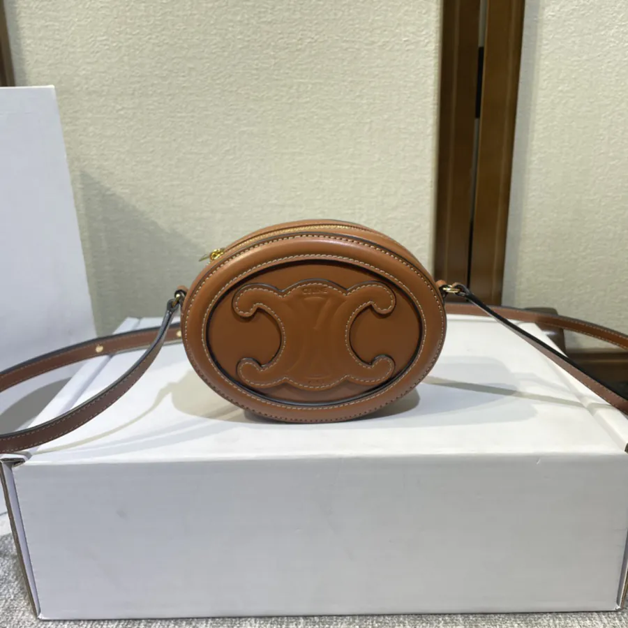 Celine Mini Round Cake Bag with Pure Steel Hardware