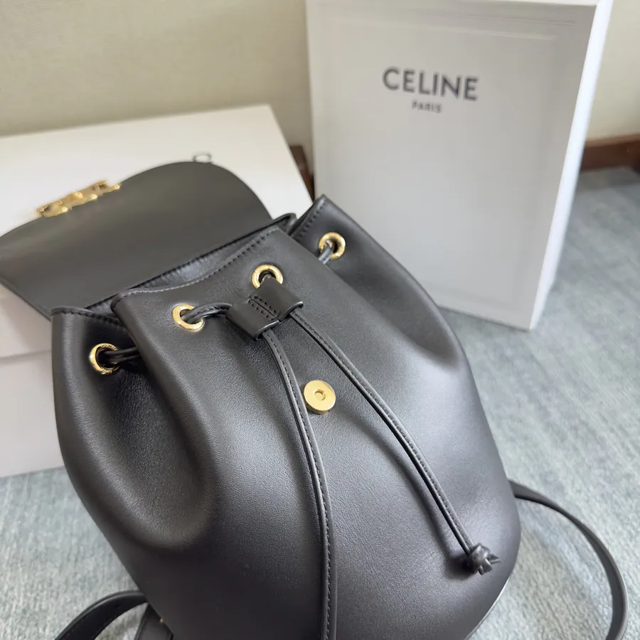 CE LINE Bonnie Smooth Calfskin Backpack with Adjustable Strap