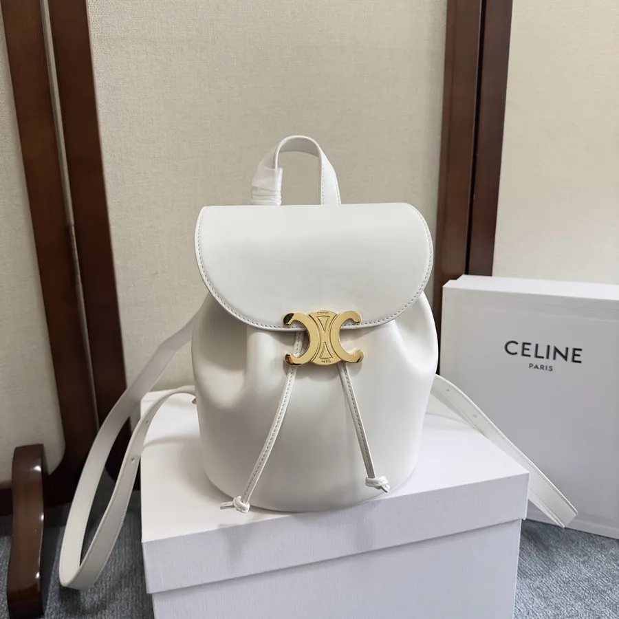 CE LINE Bonnie Smooth Leather Backpack with Adjustable Straps