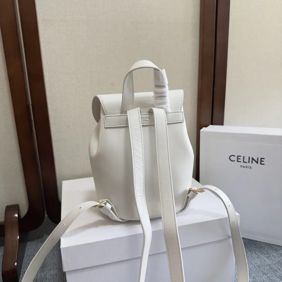 CE LINE Bonnie Smooth Leather Backpack with Adjustable Straps