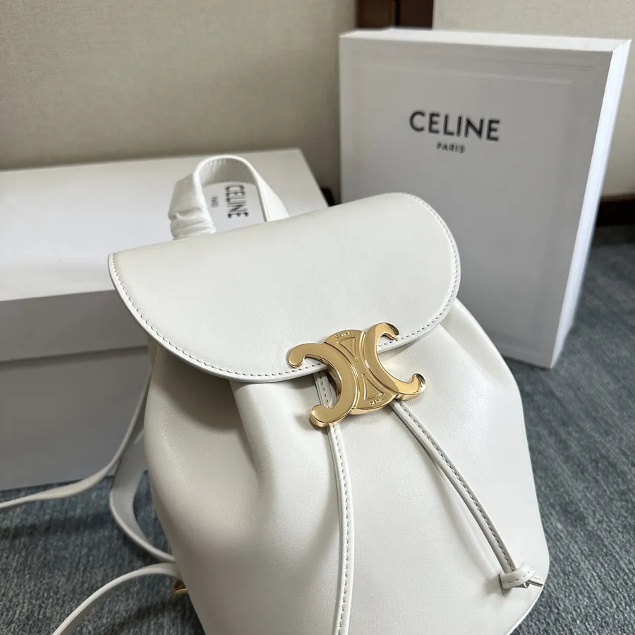 CE LINE Bonnie Smooth Leather Backpack with Adjustable Straps