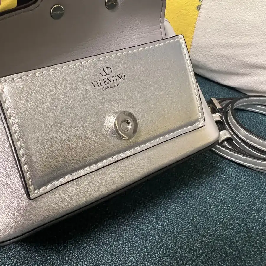 GARAVANI Mini LOCÒ Calfskin Box Bag with V Logo Signature Details
