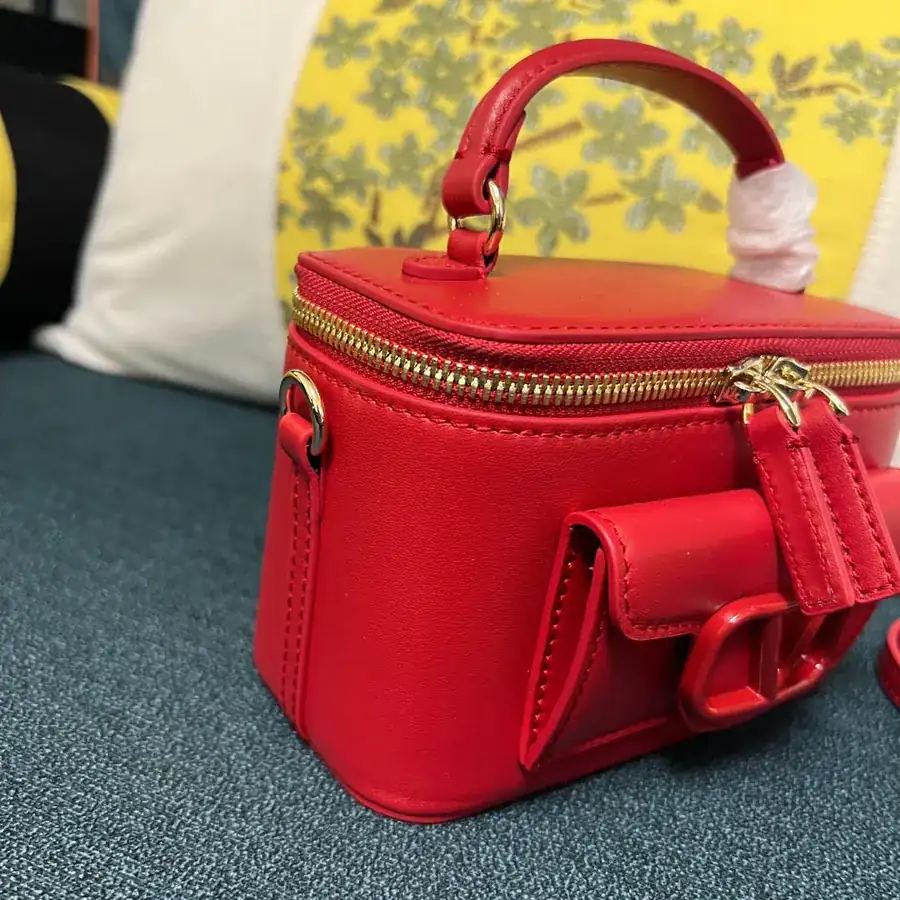 GARAVANI Mini LOCÒ Calfskin Box Bag with VLOGO SIGNATURE Detail