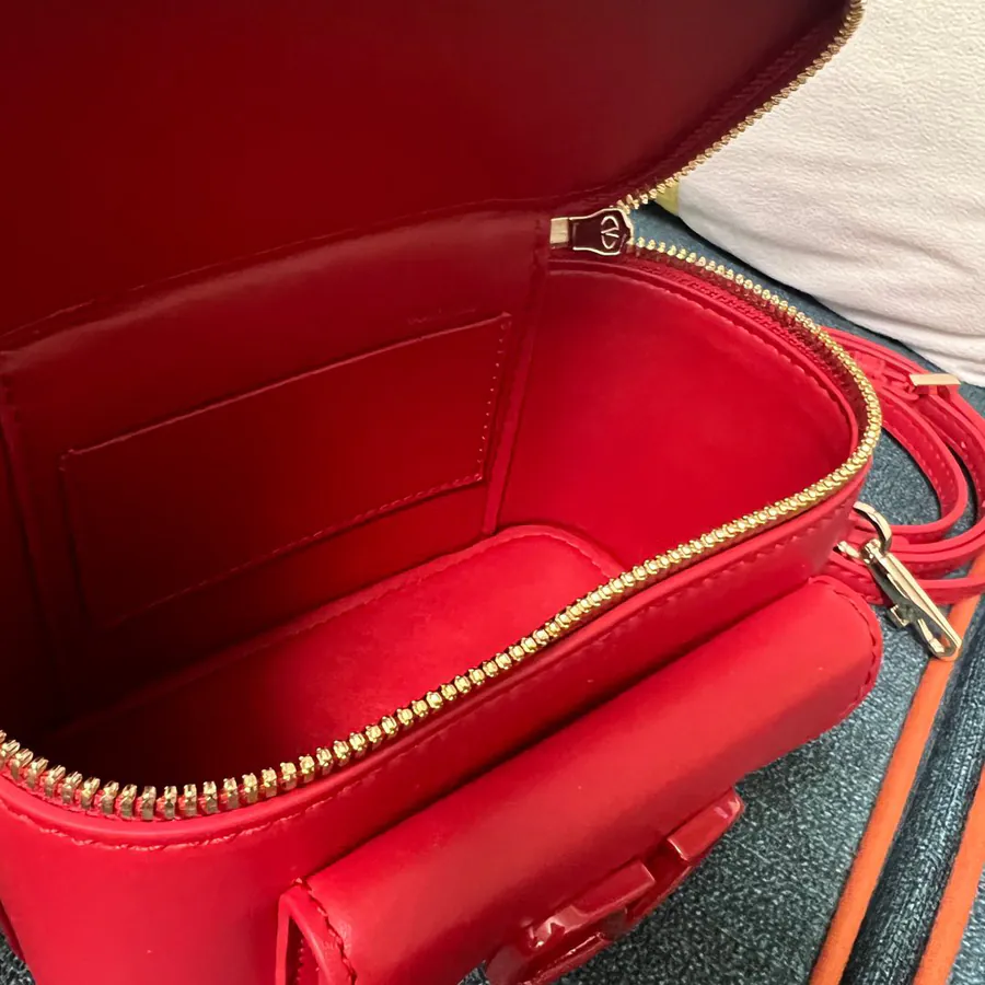 GARAVANI Mini LOCÒ Calfskin Box Bag with VLOGO SIGNATURE Detail