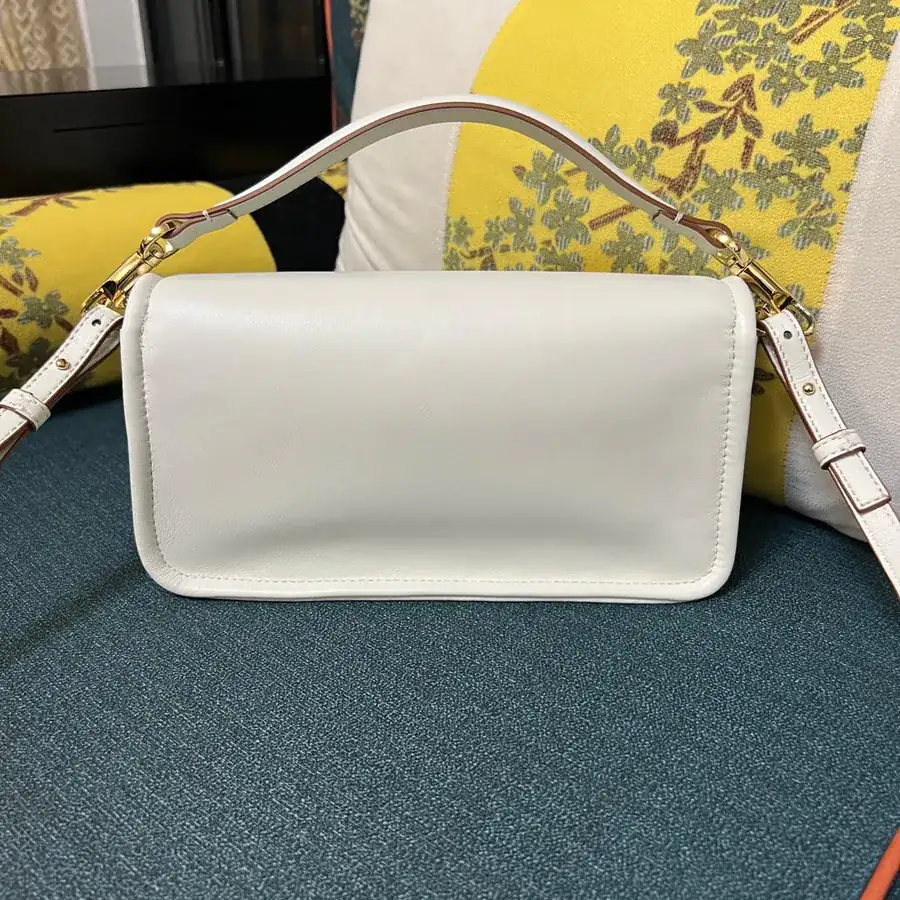 VLOGO 1960 Medium Leather Bag with Detachable Handles and Signature Metal Elements
