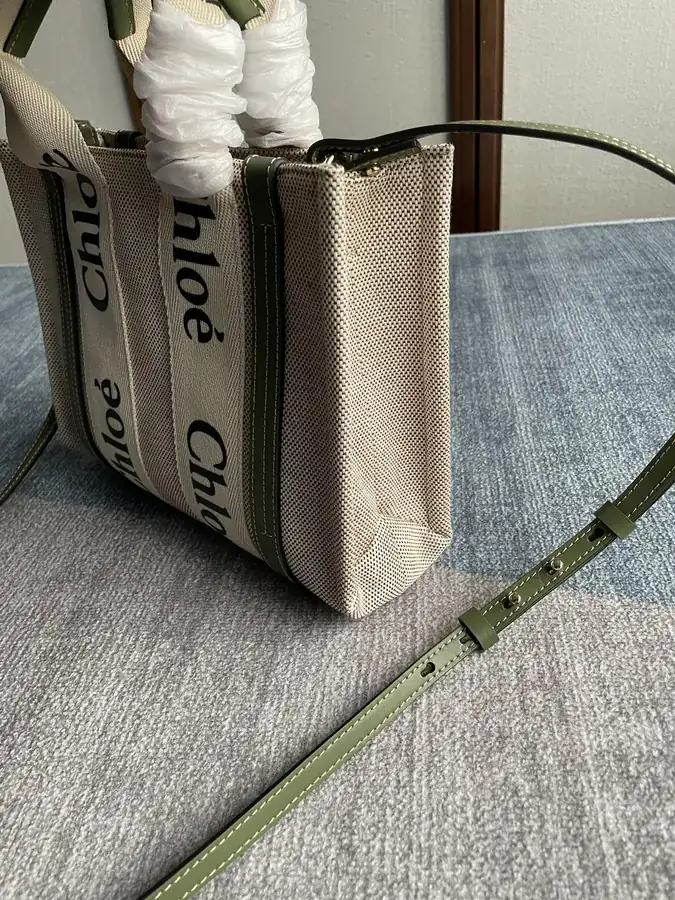 Chloe Woody Mini Tote Bag with Shoulder Strap