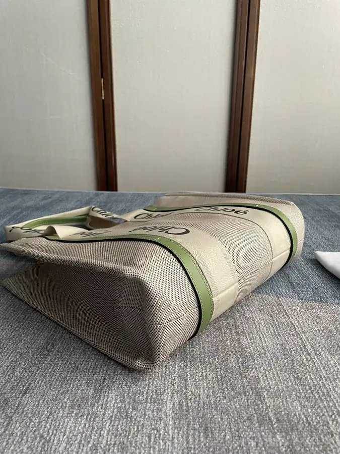Chloe Woody Tote Bag in Emerald Green