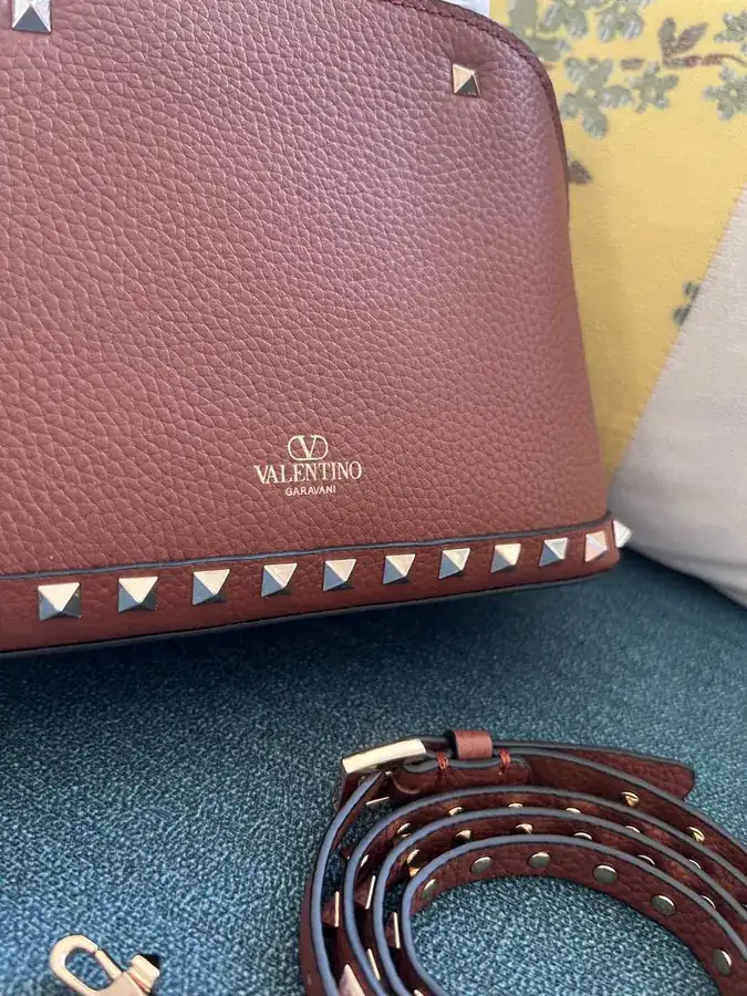 GARAVANI Rockstud Grained Calfskin Handbag