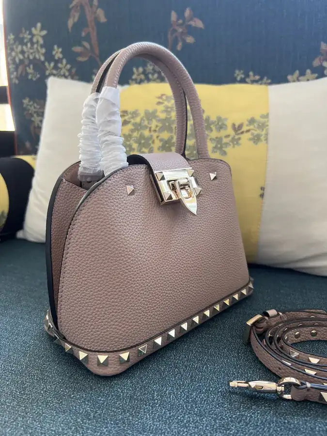 GARAVANI Rockstud Grained Calfskin Handbag