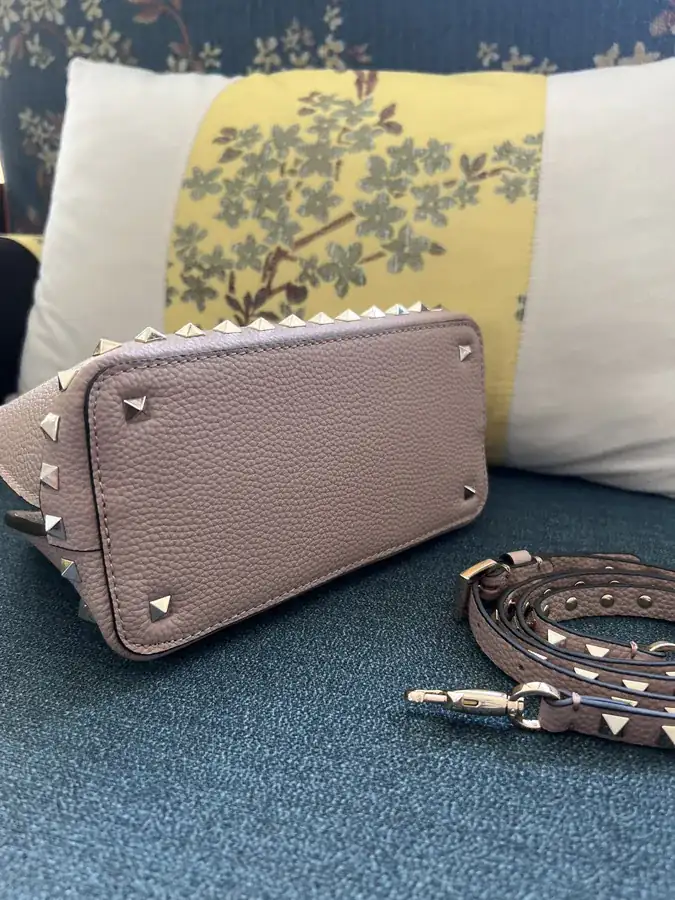 GARAVANI Rockstud Grained Calfskin Handbag