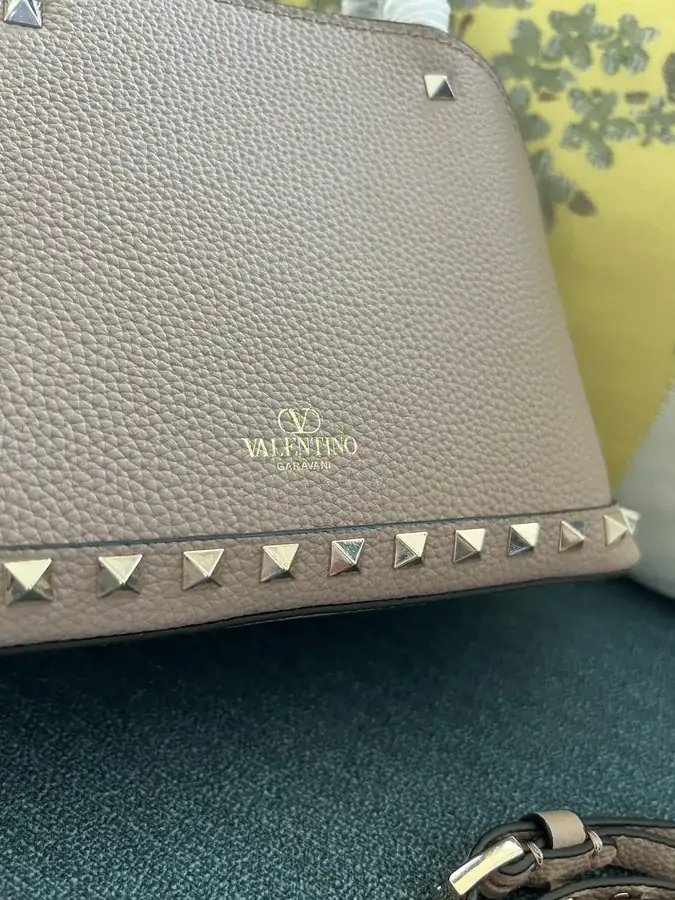 GARAVANI Rockstud Grained Calfskin Handbag