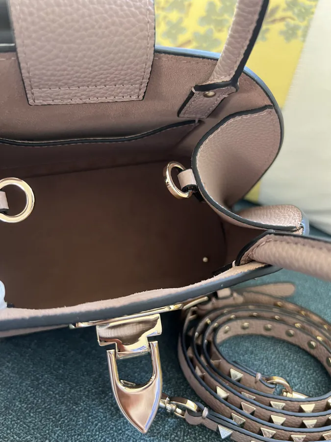 GARAVANI Rockstud Grained Calfskin Handbag