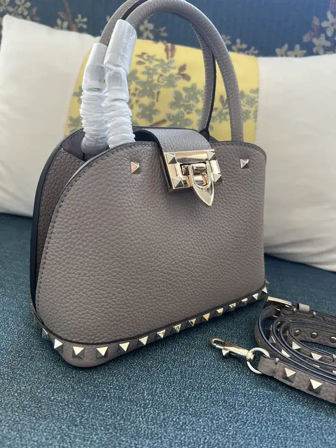 GARAVANI Rockstud Grained Calfskin Handbag