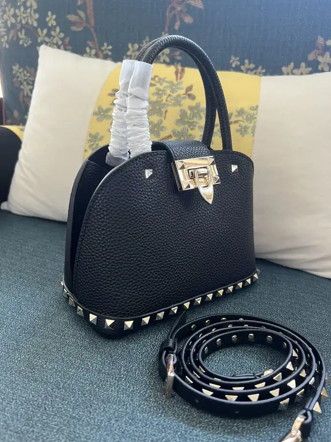 GARAVANI Rockstud Grained Calfskin Handbag