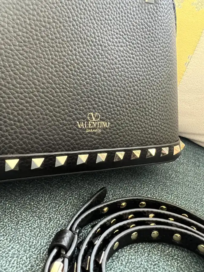 GARAVANI Rockstud Grained Calfskin Handbag