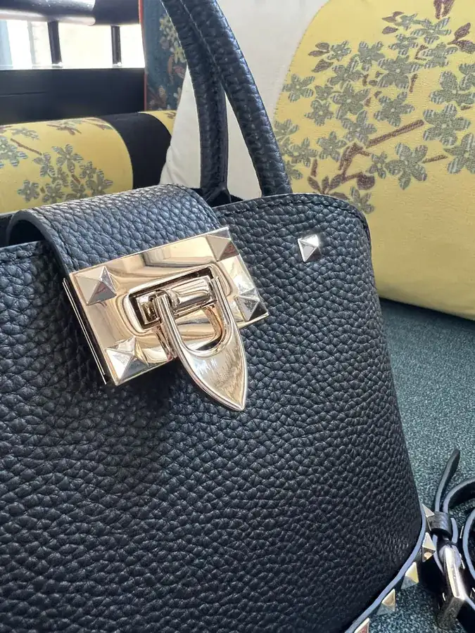 GARAVANI Rockstud Grained Calfskin Handbag