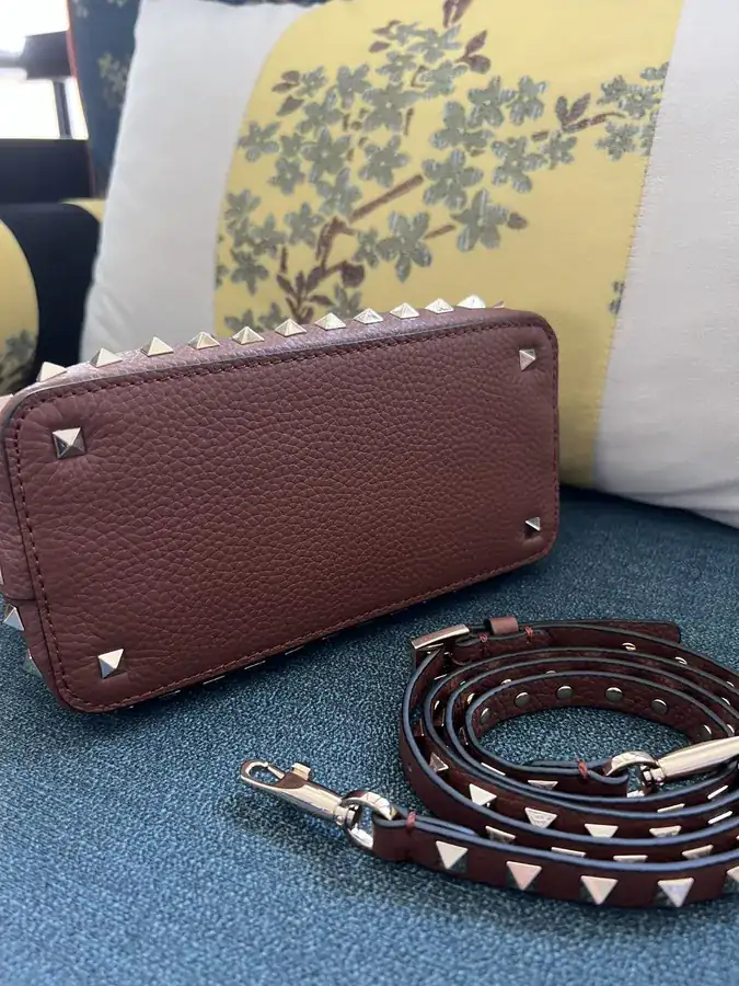 GARAVANI Rockstud Grained Calfskin Handbag