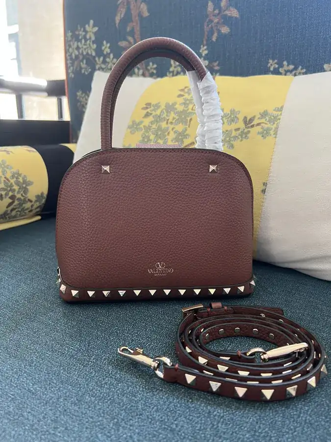 GARAVANI Rockstud Grained Calfskin Handbag