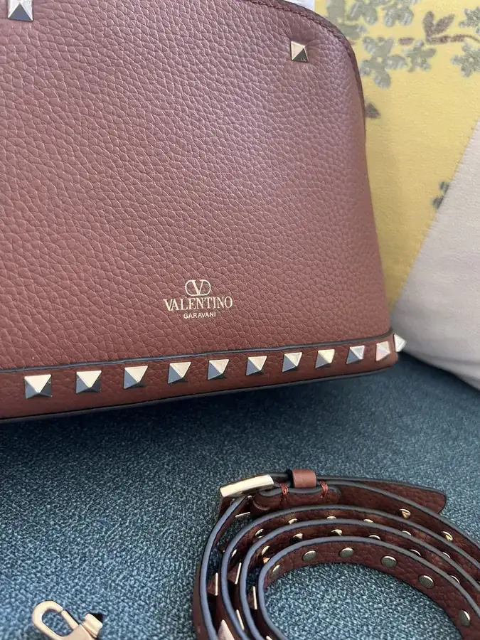 GARAVANI Rockstud Grained Calfskin Handbag