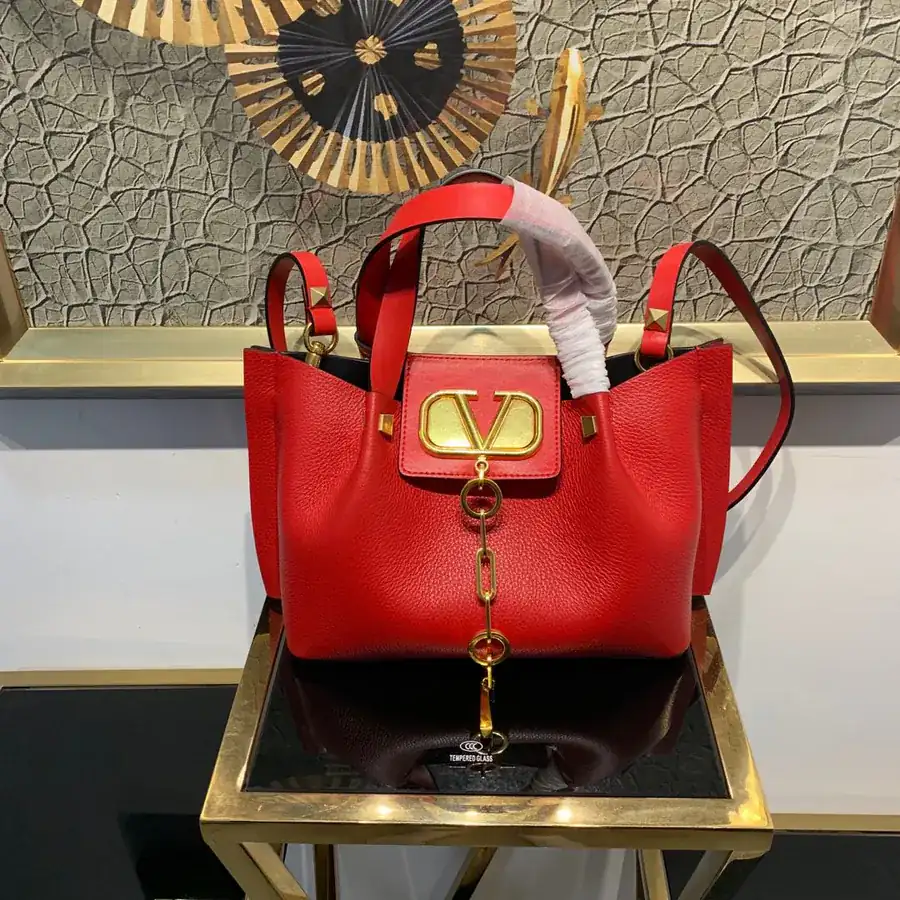 VLOGO Garavani Escape Mini Calfskin Tote with Brass Hardware