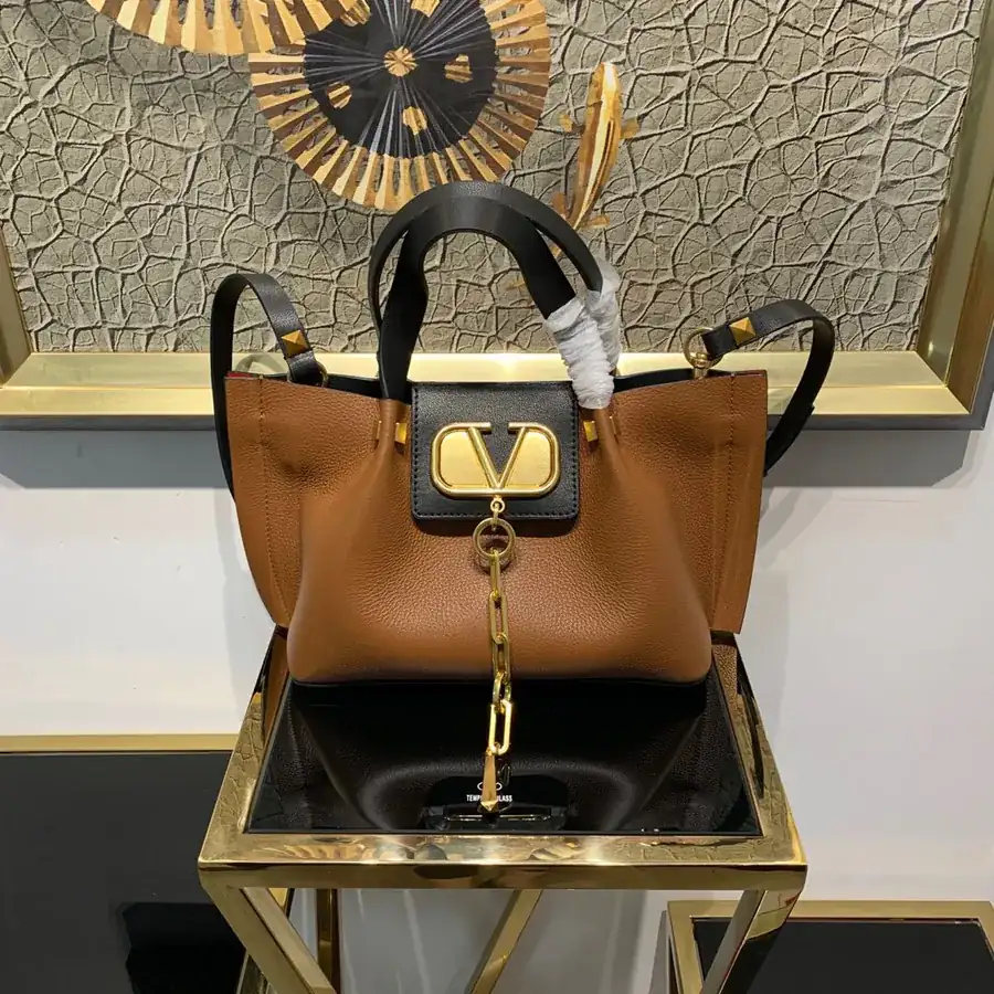 VLOGO Garavani Escape Mini Calfskin Tote with Brass Hardware