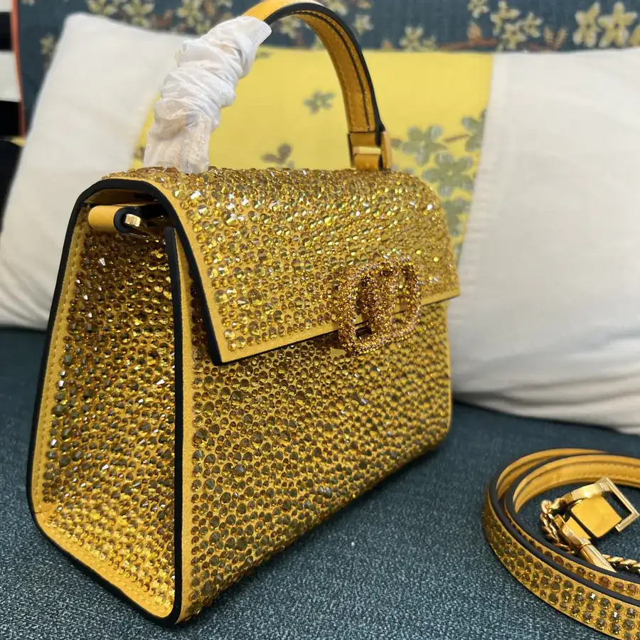 VSLING Mini Alligator Print Calfskin Tote Bag with Adjustable Strap