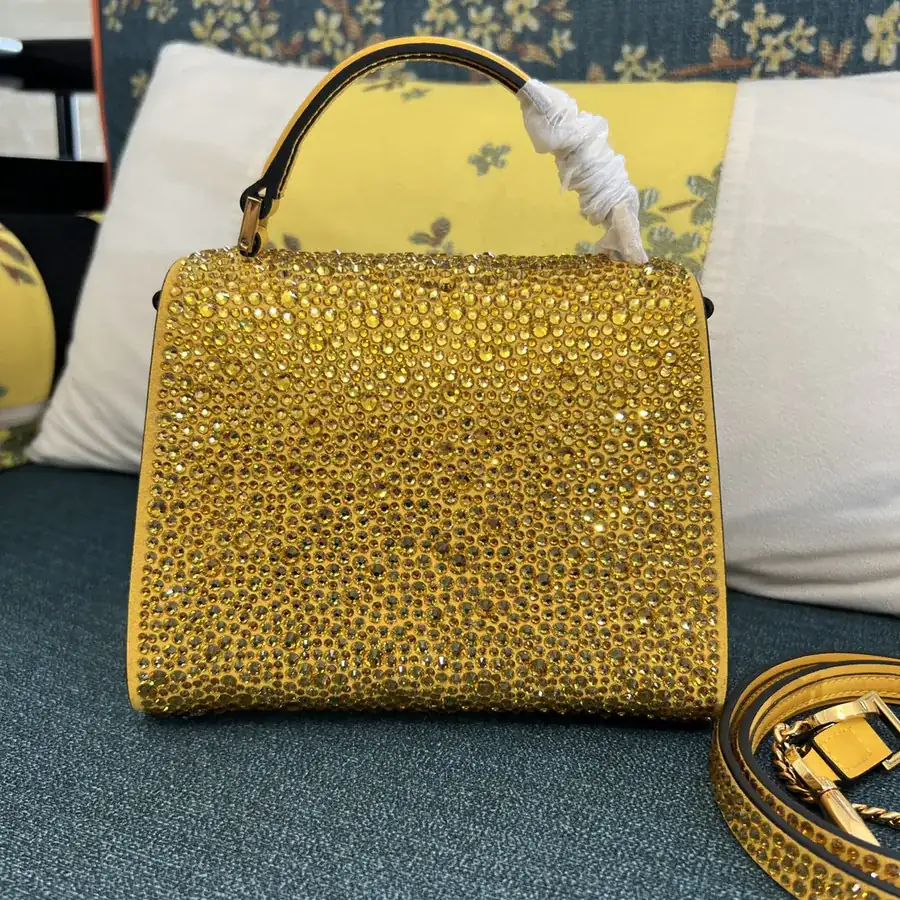 VSLING Mini Alligator Print Calfskin Tote Bag with Adjustable Strap