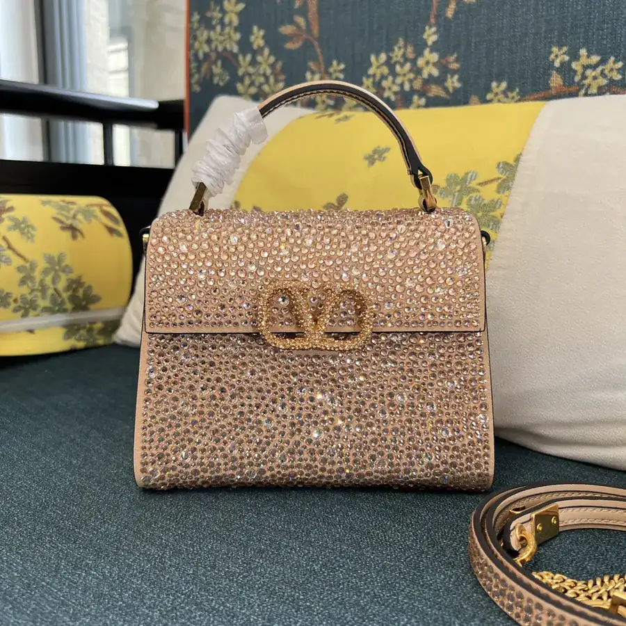 VSLING Mini Calfskin Handbag with Adjustable Strap