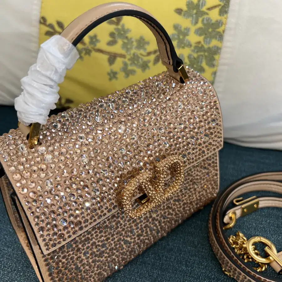 VSLING Mini Calfskin Handbag with Adjustable Strap